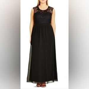 City Chic Elegant Black Maxi Dress
